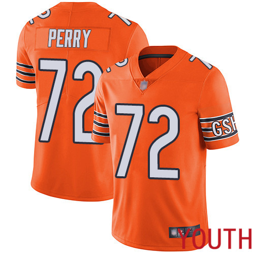Chicago Bears Limited Orange Youth William Perry Alternate Jersey NFL Football #72 Vapor Untouchable->chicago bears->NFL Jersey